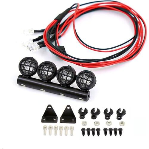 Luggage Rack Lamp Spotlight Carrier Roof Light Headlights for 1:18/1:16 WPL RC Model Car DIY Accessories Upgrade Parts