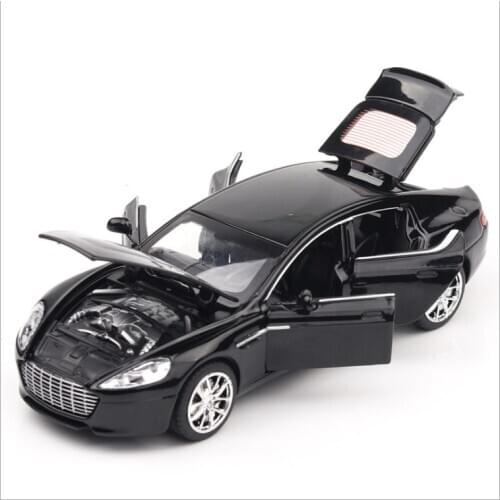 1：32 Aston Martin 6 open door car model sound light return force car model car decoration childrens toys birthday present