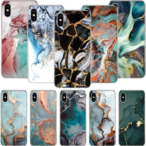 Fashion Geometric Marble Phone Case For iPhone 11 12 Pro XS XR X Max 7 8 6 6S Plus Mini + 5 SE Pattern Customized Coque Cover Ca