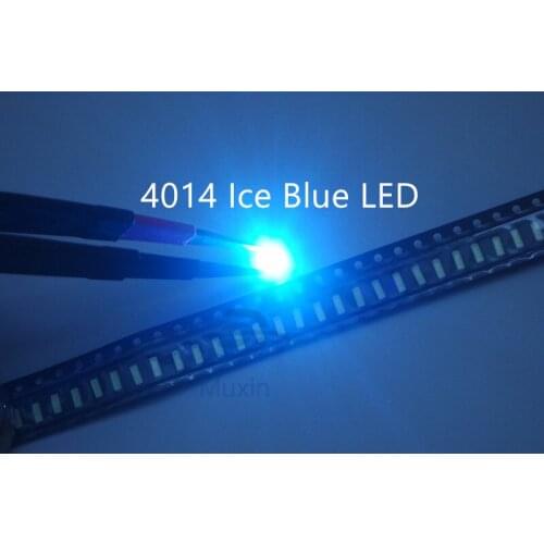 MX 4014 ICE BLUE LED SMD 200/lot ICE BLUE 22-24lm 3.0-3.2V car lamp light beads RoHs