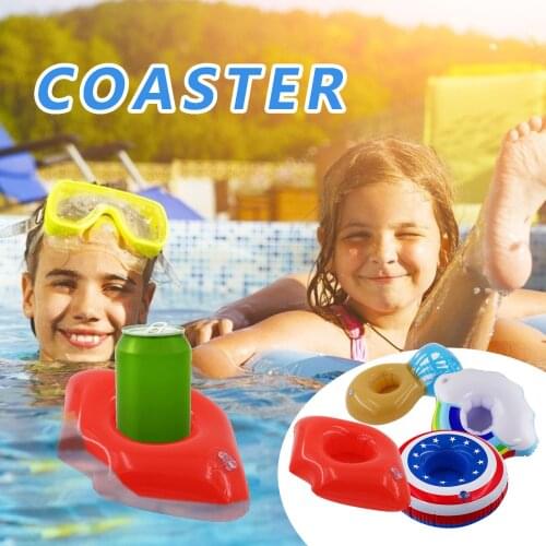 Inflatable Cup Holder Swimming Pool Float Drink Holder Bathing Pool Beach Toys Party Decor Bar Water Coasters Inflatable Circle