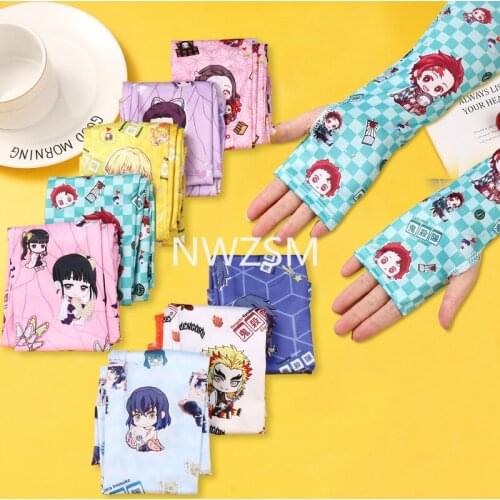 Anime periphery Demon Slayer Ice sleeve Sunscreen cuffs for outdoor cycling are the same for men and women