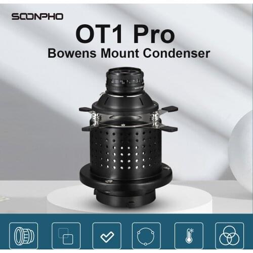 OT1 PRO Bowens Mount Optical Focalize Condenser Beam Light Cylinder Photography Light Cylinder with Adjust Aperture Ring
