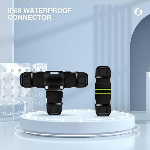 Outdoor IP68 Eeletrical Cable Waterproof Connector 2 Pin 3Pin Wire Connector For LED Garden Lamp Connector