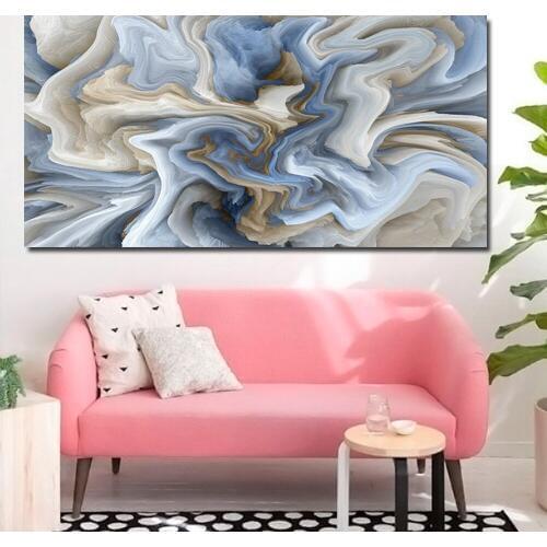 Modern Abstract Marble Textured Canvas Painting Wall For Living Room Canvas Art HD Posters and Prints Modern Pictures Decoration