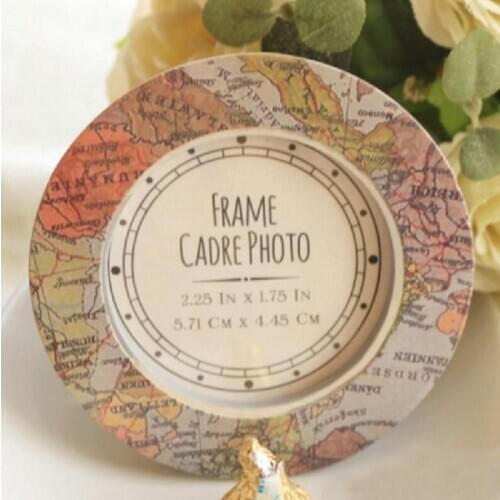Wedding Table Decoration "Our Adventure Begins" Vintage World Map Photo Frame Place Card Holder LX2971