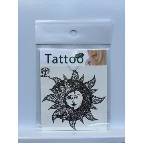 Waterproof Temporary Tatoo Stickers India Pattern Moon Sun Tattoo Tatuajes Hand Tatouage Body Flash FakeTattoo Sticker Taty