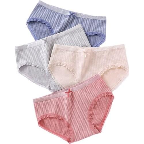 Womens Cotton Panties fashion Female Underwear Small Square Lingerie Ladies Comfortable Floral Underpants Girls Pantys Briefs