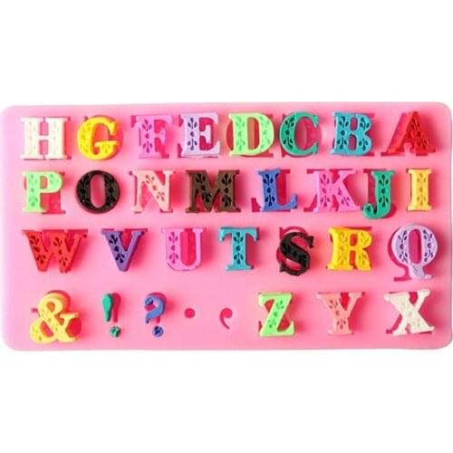 3D Alphabet Letter Silicone Fondant Mold Cake Chocolate Cutter Mould Baking Cake Decorating Tools