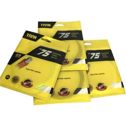 4 pcs TAAN TB75 Badminton Strings 0.7mm Training Badminton Racket Strings Durable, Good Control 10m,Suitable for Trainers