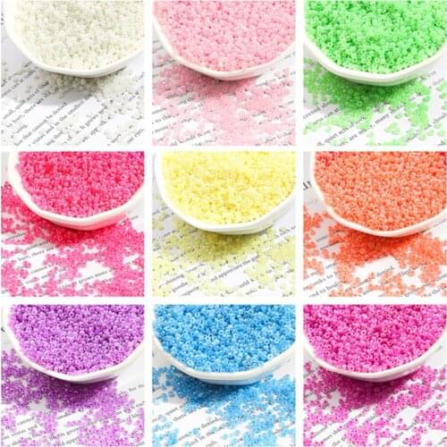 500/1000pcs 2mm/3mm Candy Cream Color Glass Seed Beads DIY Round Spacer Beads For Kids Handmade Sewing Craft Necklace Bags Cloth