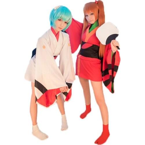 Asuka Langley Soryu Ayanami Rei Kimono Cosplay Costume