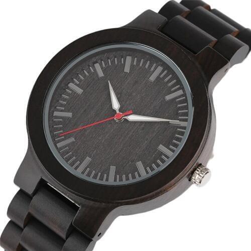Dark Sandalwood Men Wooden Watch Sport Quartz Male Female Stylish Relojes Hombre Fashion Full Wood Wrists Watches Vogue Gifts
