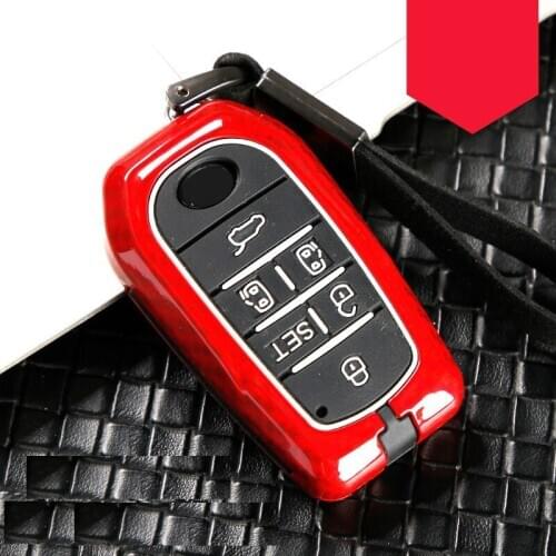 Carbon Alloy Car Smart Key Case Cover For Toyota alphard/vellfire Grandmaster Previa (15-19) Smart Remote Fob Protector Cover