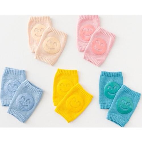 Kids Non Slip Crawling Elbow Infants Toddlers Baby Accessories Smile Knee Pads Protector Safety Kneepad Leg Warmer Girls Boys
