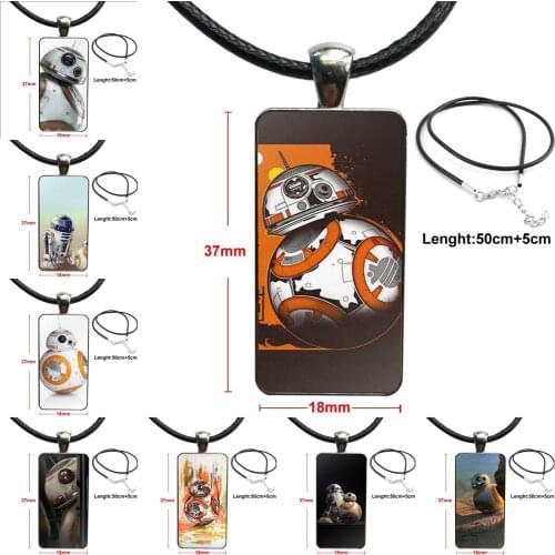 For Girls Statement Maxi Force Awakens Bb-8 Droid Robot Necklace Fashion Long Chain With Rectangle Necklace Jewelry