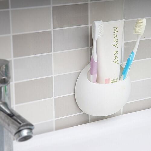 Home Bathroom Accessories Toothbrush Holder Wall Suction Cups Shower Holder Cute Sucker Toothbrush Holder Suction Hooks