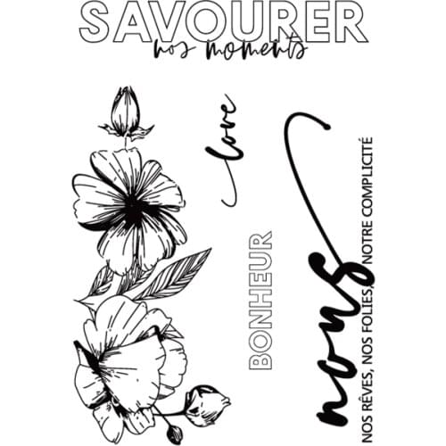 French Clear Stamp for Scrapbooking Transparent Silicone Rubber DIY Photo Album Decor 1812