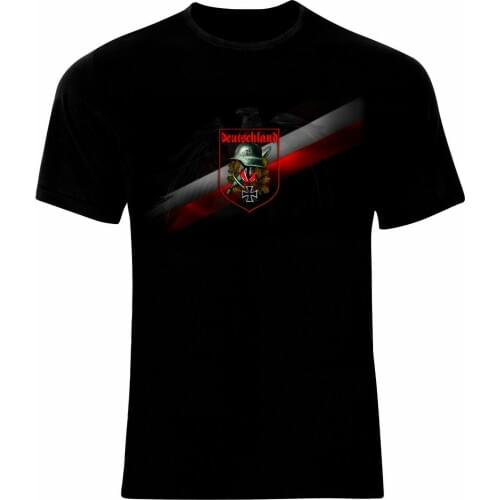 German Empire Wehrmacht Flag Badge Printed T-Shirt. Summer Cotton Short Sleeve O-Neck Mens T Shirt New S-3XL