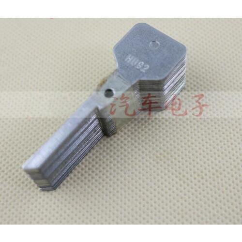 HU92 Engraved Line Scale Shearing Teeth Blank Car Key Lock For BMW MINI Land Rover GM3 Locksmith Tool ( LISHI 2 in1)