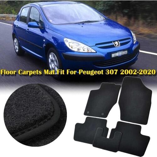 Custom Fit Solid Nylon Auto Odorless Front+Rear All Weather Car Floor Mats Liner Protection Carpets For LH/RH Peugeot 307 02-20