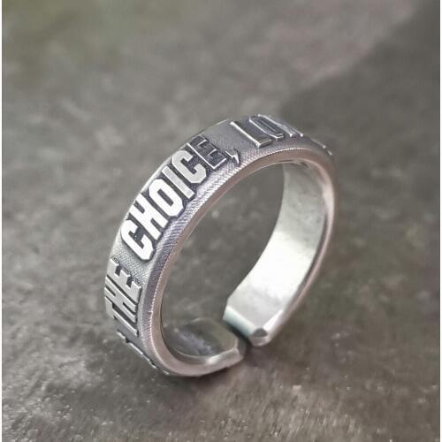 999 Pure Silver Open Size Ring 9Y019 (LIKE IS THE CHOICE, LOVE IS ONLY YOU)