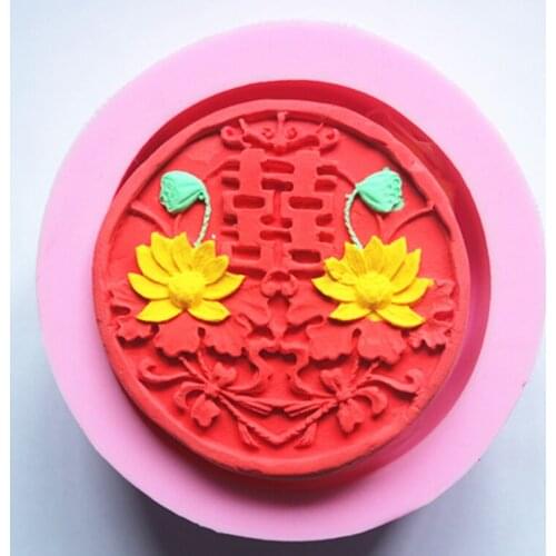 The Lotus Chinese style wedding fondant cake molds soap chocolate mould for the kitchen baking FM212
