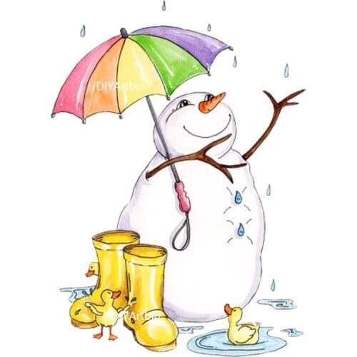Rain Snowman Metal Cutting Dies For Dies Scrapbooking Craft Supplies Paper Card Making Stencil Dies Embossing Die