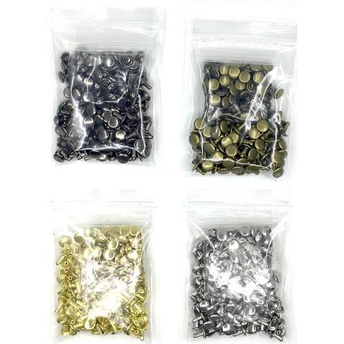 500sets Metal Belt rivets 5mm-15mm Double Cap Rivets Snaps Leather Bag Buttons Clothing nails Shoes Pet Collar Decor Buttons