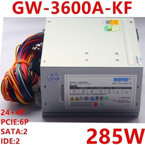 New PC PSU For Great Wall Mute Power Supply for Wide-width Desktop 285W Power Supply GW-3600A-KF