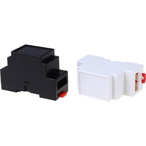 1pc 88x37x59mm Plastic Electronics Box Project Case DIN Rail PLC Junction Box White Black Color