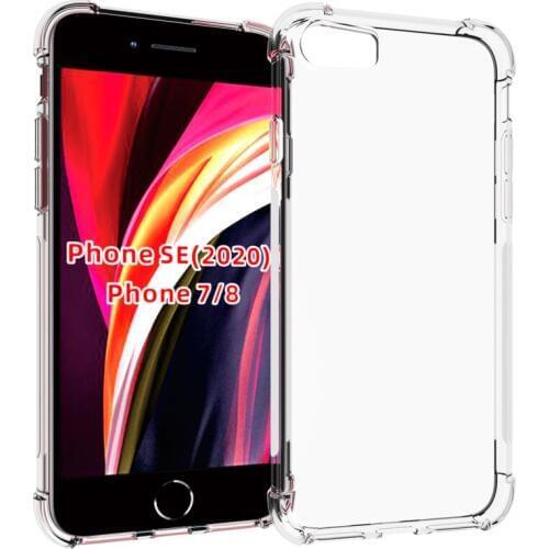 100PCS/LOT,Crystal Clear Shockproof Durable transparent TPU Case for iPhone SE 2020 7 8 plus 6S 6S XS MAX XR 11 PRO MAX