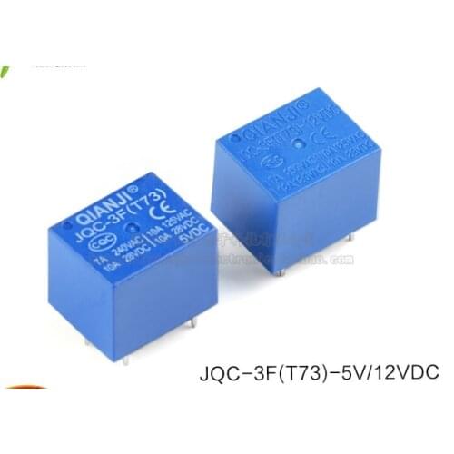 QIANJI JQC-3F(T73)-5V 12VDC 5Pin QIANJI electric relays