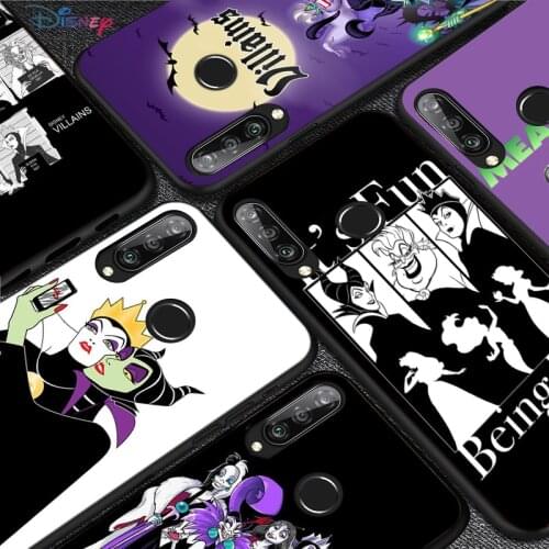 Silicone Cover Disney Dark Villains For Huawei P50 P40 P30 P20 Pro P10 P9 P8 Lite E Plus 2017 2016 5G Black Phone Case