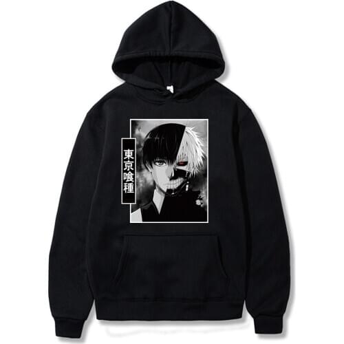 Anime Tokyo Ghoul Anime Manga Hoodie Kaneki Ken Harajuku Long Sleeved Sweatshirts Men Streetswear Pullover Hoodies Tops