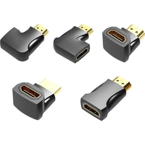 For HDMI-compatible 2.0 Adapter Male-to-female Extension Cable Elbow Right Angle 90/270 Degree 4K@60Hz Bendfor HDMI HD Cable