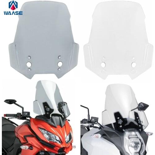 Waase Motorcycle Windscreen Windshield Screen Shield For KAWASAKI Versys 650 KLE650 ABS LT 2015 2016 2017 2018 2019 2020 2021