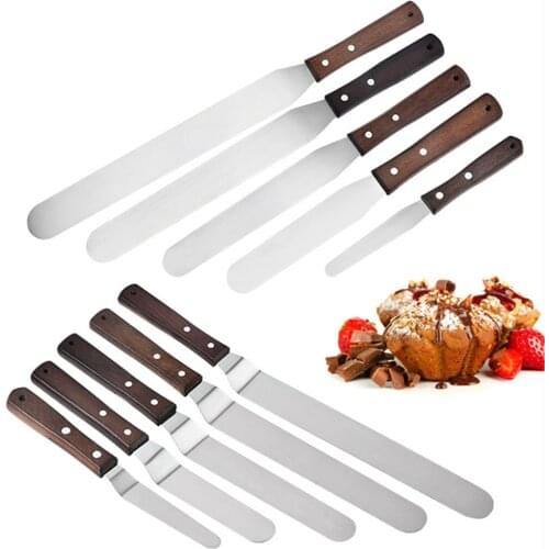 4/6/8/10/12 inch Cake Decorating Tools Stainless Steel Baking Pastry Tools Cream Spatula Cake Butter Bakeware Kitchen Gadgets
