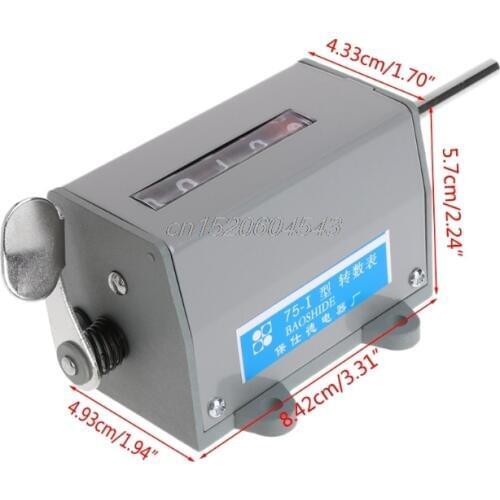 75-I Mechanical Resettable 5 Digits Display Rotary Revolution Counter 350 R/Min R09 Whosale&DropShip