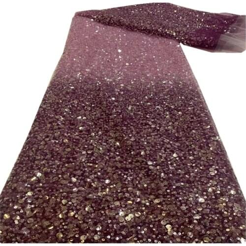 African Lace Fabric 2021 High Quality Lace Embroidered Nigerian mesh Sequin Lace Fabrics French Tulle Lace Fabric FJ-300