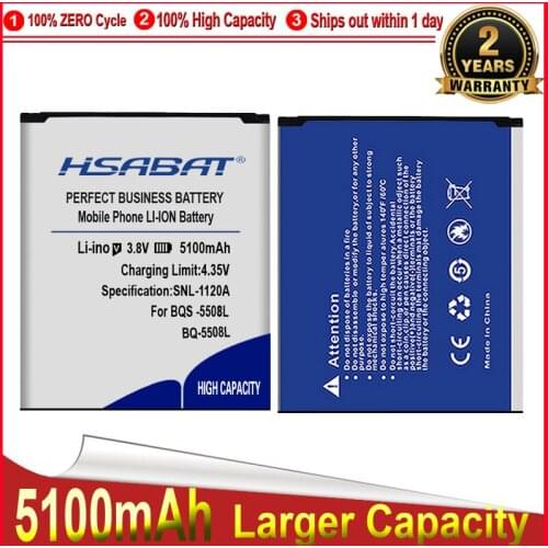HSABAT 0 Cycle 5100mAh Battery for BQS BQ-5500L ADVANCE BQ-5522 BQ-5591 Jeans BQ-5508L NEXT LTE BQ-5520L Slik Accumulator
