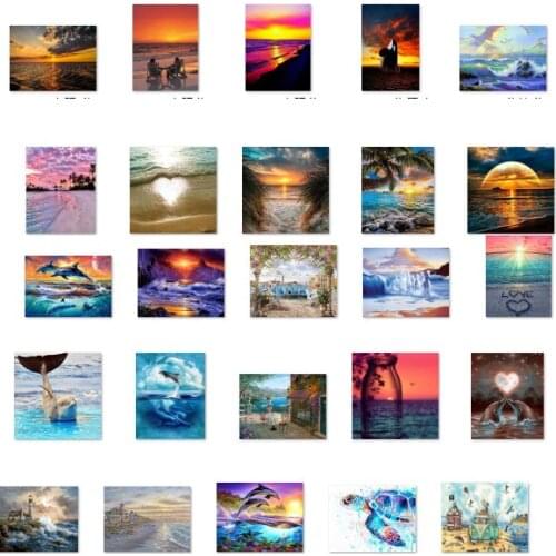 B14102 Car Seasidecross stitch kit people 18ct 14ct 11ct count print canvas stitches embroidery DIY handmade needlework