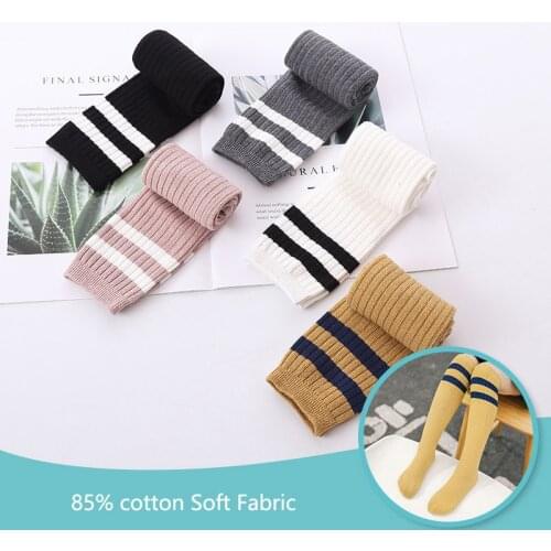 Knee Length Girls Stockings One Size 3-8 Years Cotton Blend Children Tights Kids Clothes Accessories