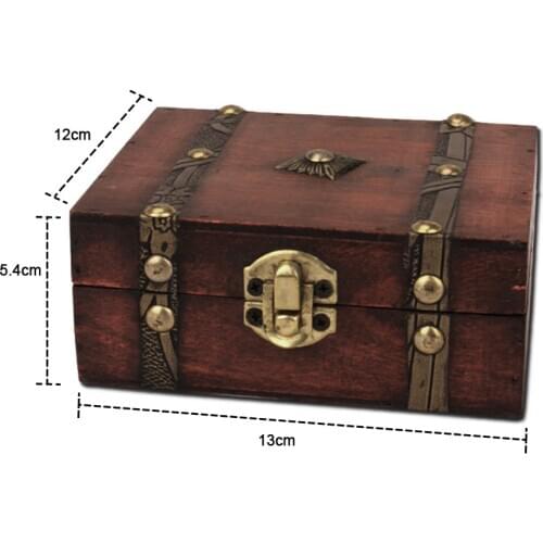 Retro Wooden Lock Catch Jewelry Gift Storage Box Container Sundries Organizer retro lock catch jewelry box large capacity