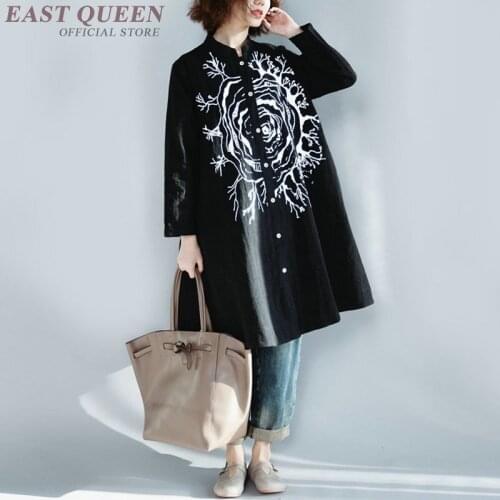 Long shirt female boho chic hippie mexican style women blouse 2018 long kimono female ladies womens tops and blouse AA4164