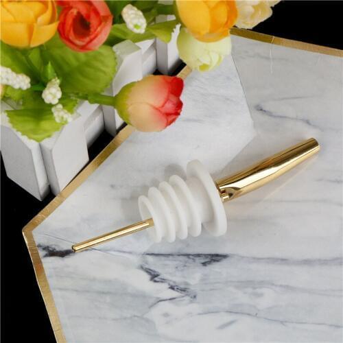 Gold Stainless Steel Bottle Liquor Spirit Pourer Free Flow Bottle Pour Spout