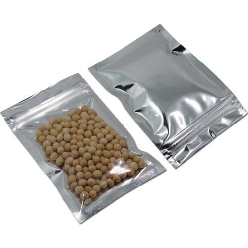 DHL Zip Lock Clear Plastic Packing Aluminum Foil Ziplock Resealable Bags Beans Candy Dried Tea Storage Pack Heat Sealing Pouches