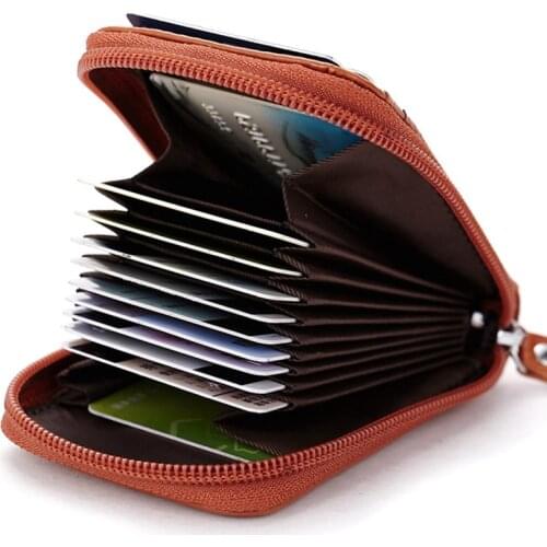 Head Layer Cowhide Card Holder Men Organ Multi-card Bank Card Package Vintage Wallet Cow Leather ID Passport Holder Dropship Hot