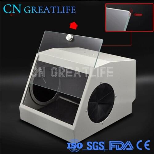 Lab Dental Equipment Clinic Dust Collector Vacuum Extractor Box Dental Lab Dust Trimming Box Dust Proof Box with LED