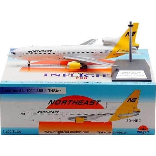 Diecast 1:200 Scale L-1011 3D-NEG NORTHEAST Airlines Plane Model Alloy with Lading Gear Aircraft Collectible Souvenir Gift